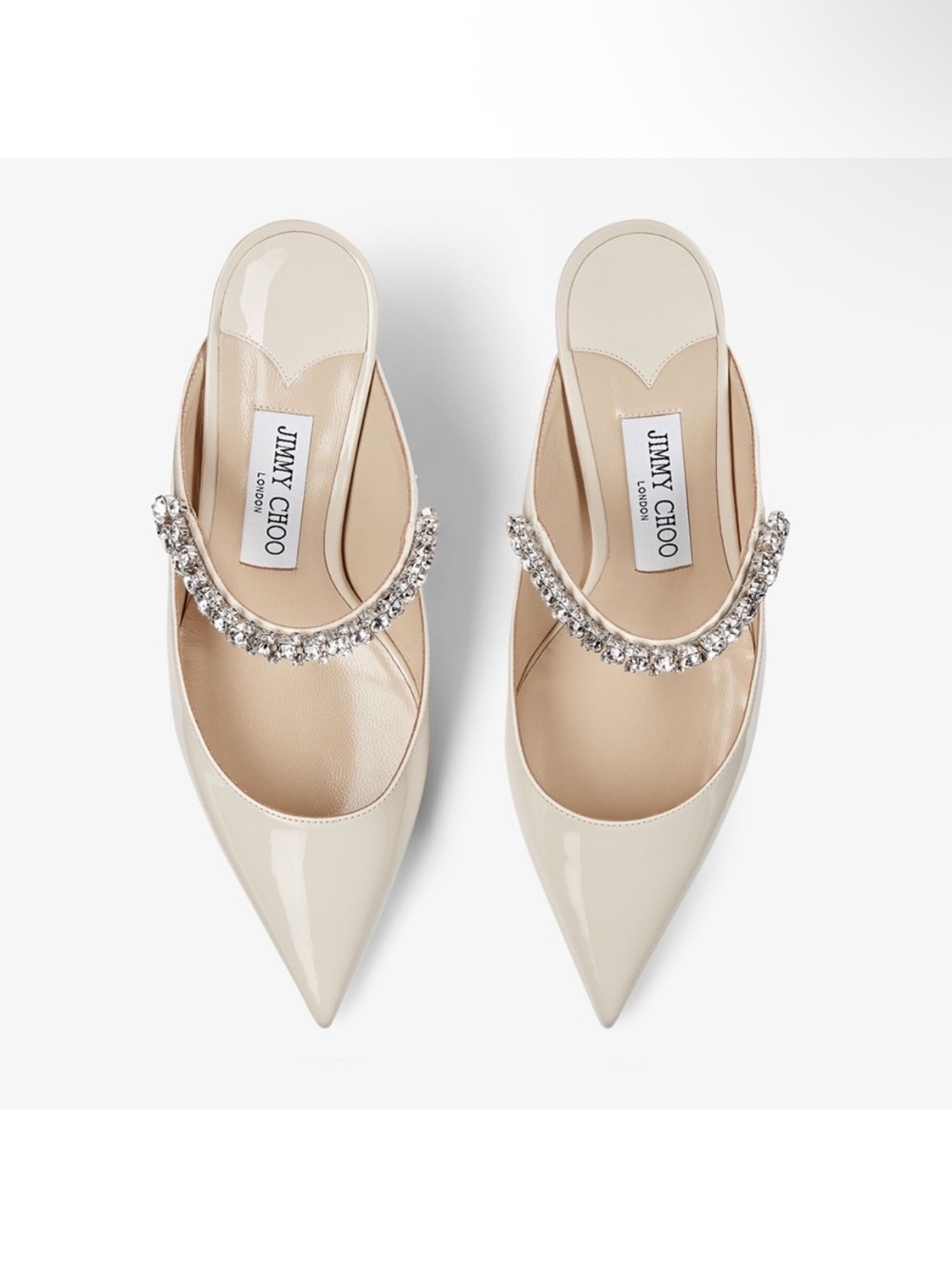 Jimmy Choo Bing 65 Off White Patent Leather 40.5EU NIB - Picture 7 of 14